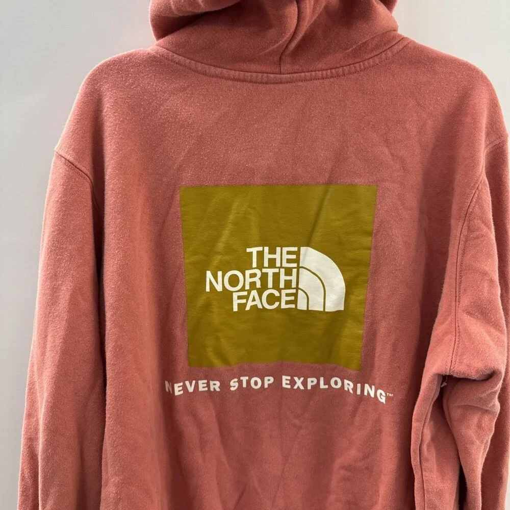 The‎ North Face Box NSE Men's Pink Long Sleeve Pullover Hoodie Medium